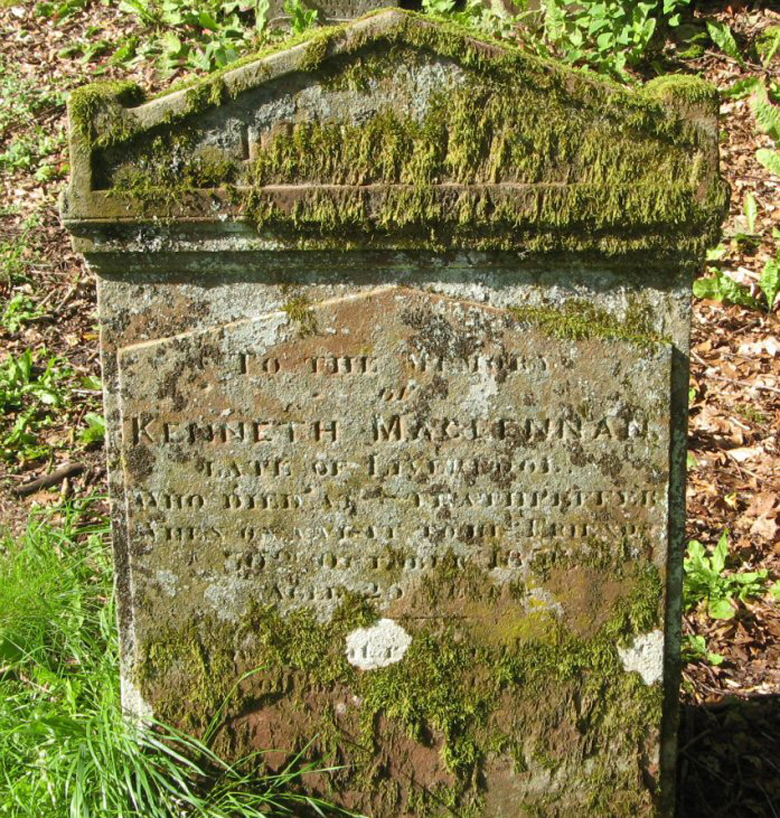 Photo of photos/Kenneth McLennan died 1856 MI Strathpeffer Kinnettas